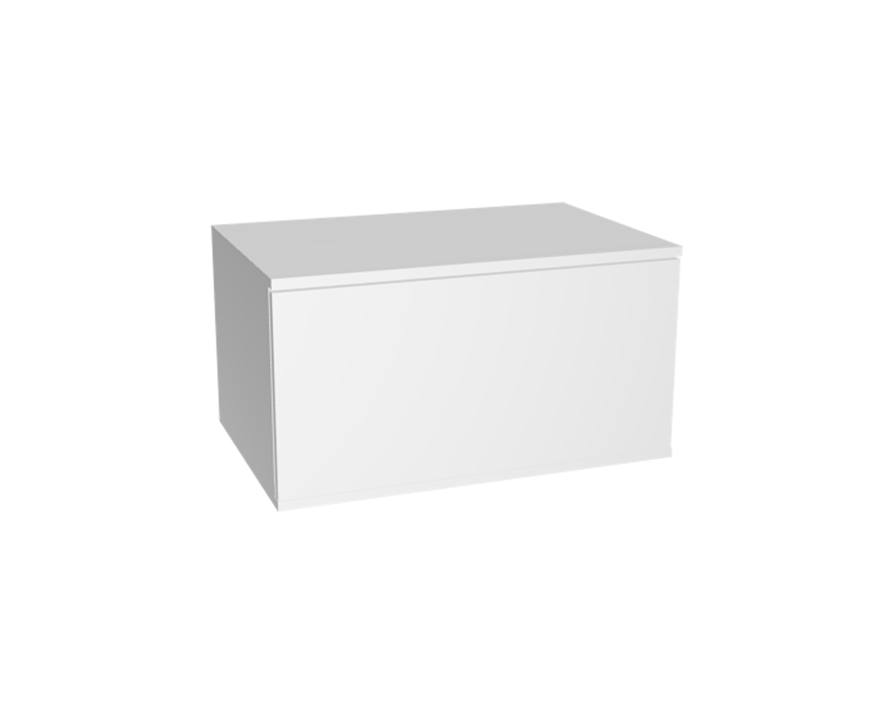 Schrankelement mit Klappe Öffnung nach oben | Weiß