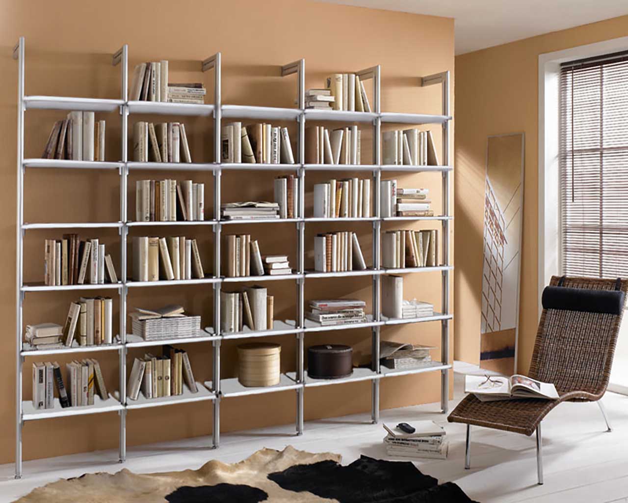 Bücherregal LIBERTY mit Holz- oder Glasböden