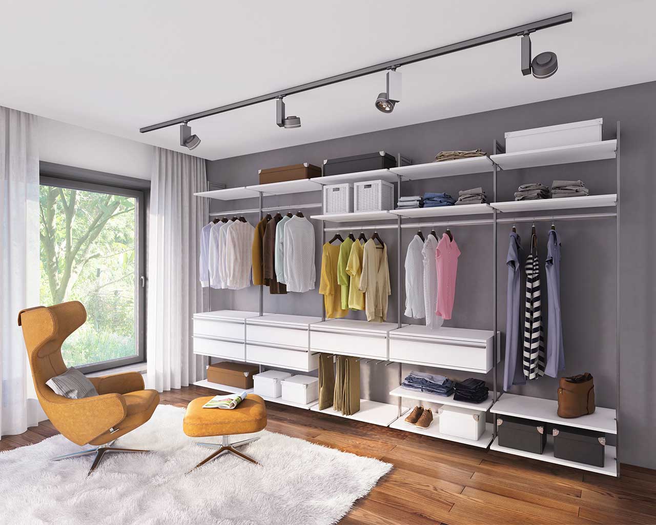 Ankleidezimmer Schranksystem DONNA ohne LED