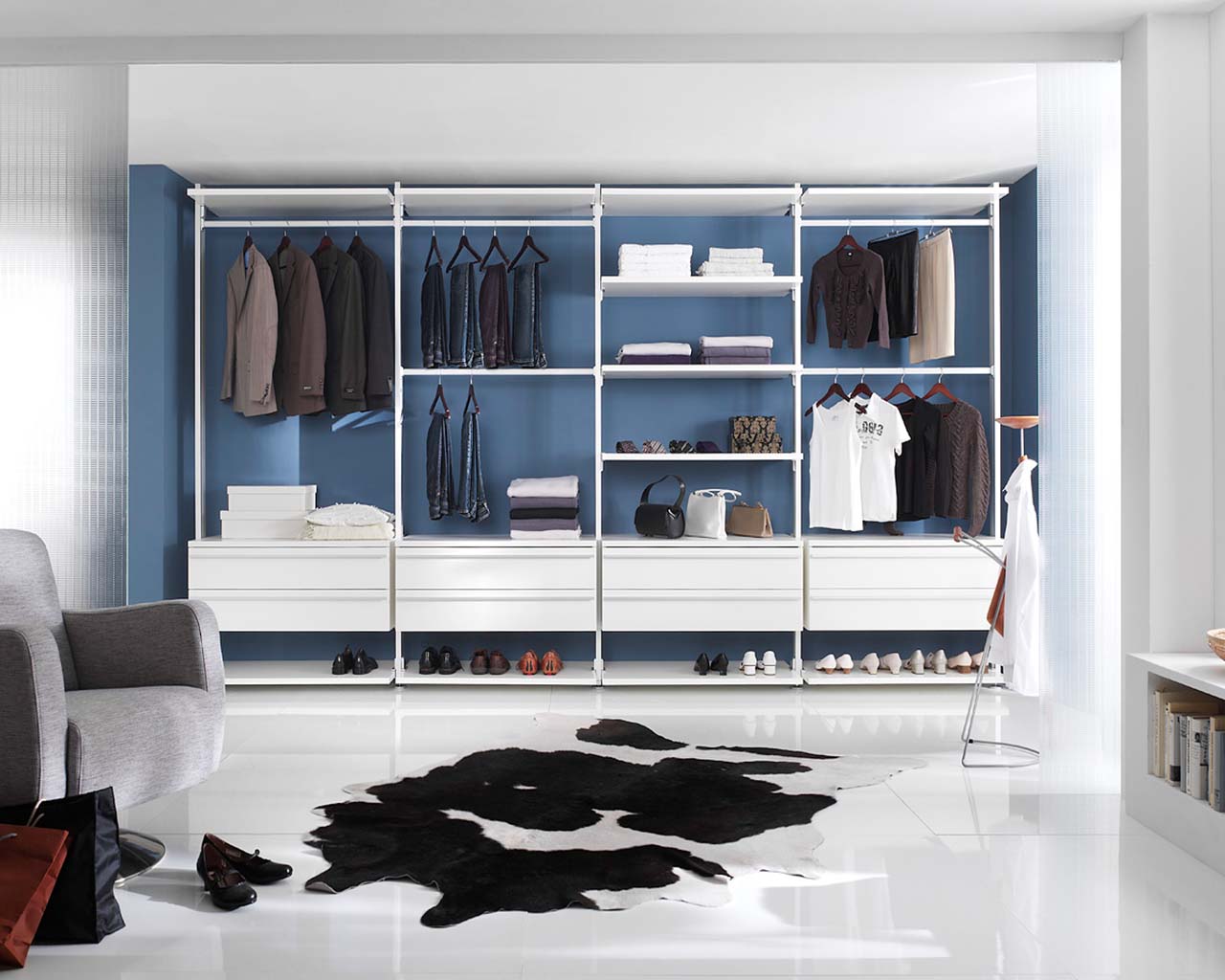 Begehbarer Kleiderschrank PASO V1 ohne LED