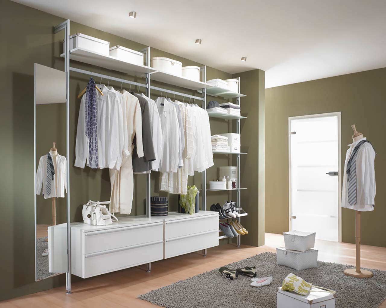 Begehbarer Kleiderschrank FORTIS+ ohne LED