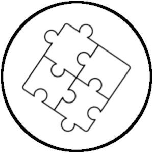 Ein schwarz-weißes Bild eines Puzzlestücks, das die Form eines typischen Puzzle-Teils zeigt und symbolisiert soll, dass alles zusammen passt.