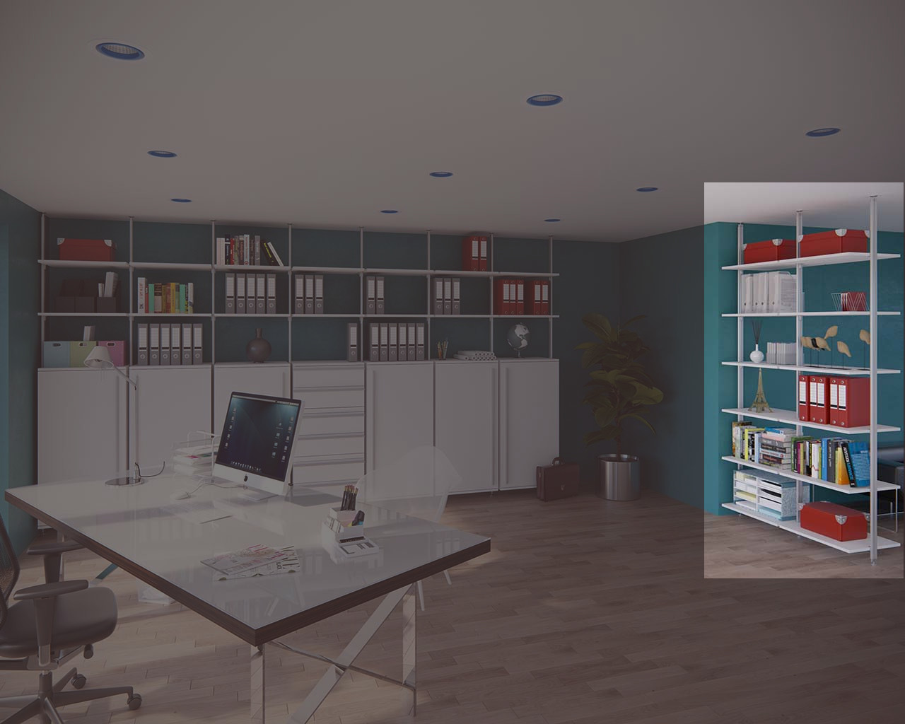 Raumteiler NOX für Arbeitszimmer und Büro