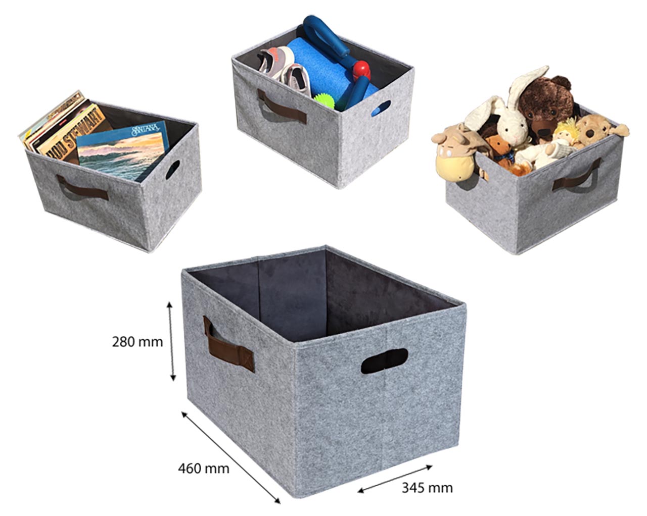 Aufbewahrungskorb Filz | Filzbox sehr stabil