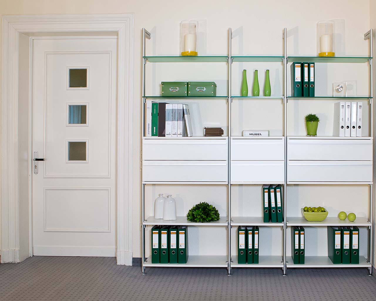 Arbeitszimmer Schranksystem TRIO Weiß