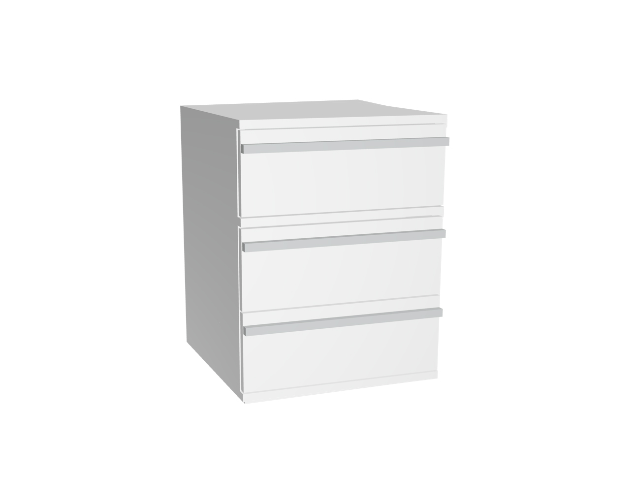 Schrankelement mit 3 Schubladen | Weiß